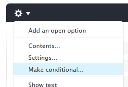 Element setting drop down