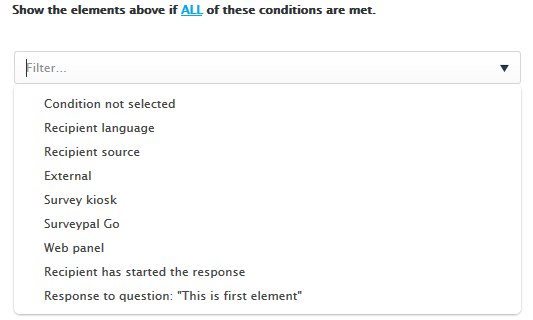 Condition dropdown